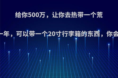 给你500万，让你去热带一个荒岛生存一年，可以带一个20寸行李箱的东西，你会带什么?