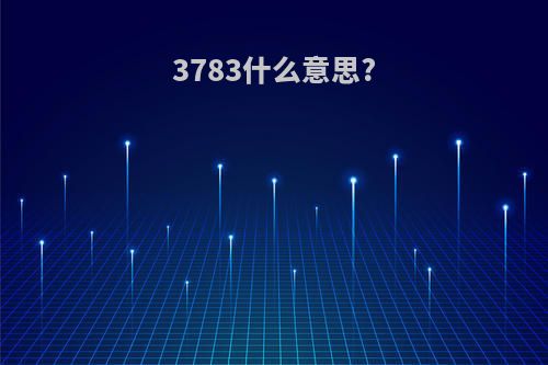 3783什么意思?