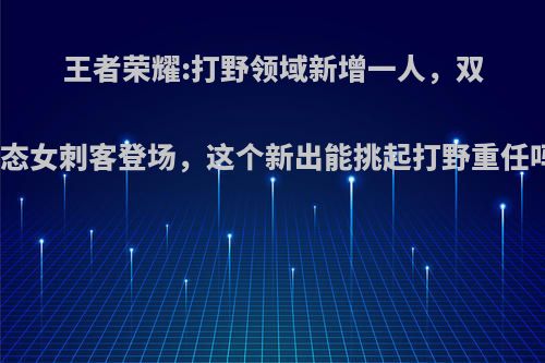 王者荣耀:打野领域新增一人，双形态女刺客登场，这个新出能挑起打野重任吗?