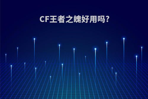 CF王者之魄好用吗?