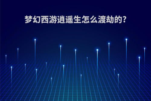 梦幻西游逍遥生怎么渡劫的?