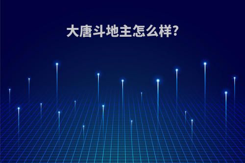 大唐斗地主怎么样?