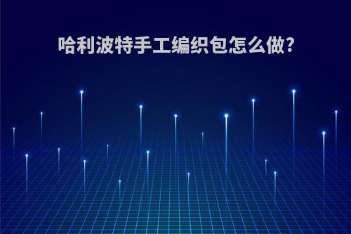 哈利波特手工编织包怎么做?