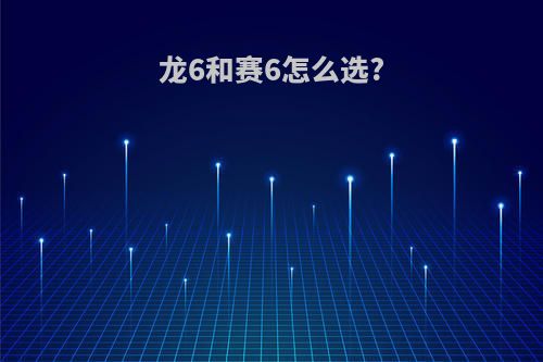 龙6和赛6怎么选?