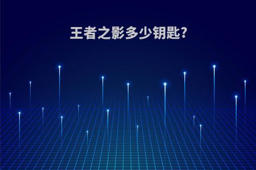 王者之影多少钥匙?