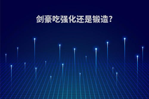 剑豪吃强化还是锻造?